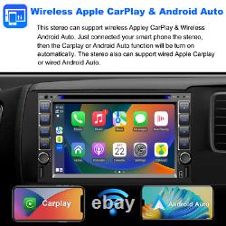 6.2 Double DIN Autoradio DVD stéréo CD avec CarPlay GPS Bluetooth AM/FM
