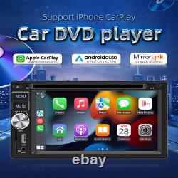 6.2 Double DIN HD DVD/CD Lecteur de voiture Carplay Stéréo Bluetooth Radio FM RDS Set