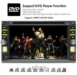 6.2 Lecteur DVD Radio de Voiture à Écran Tactile HD Double 2DIN + Caméra Bluetooth US