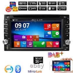 6.2 Navigation GPS avec carte Bluetooth Radio lecteur DVD stéréo de voiture Double DIN BT