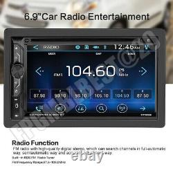 6.9 Voiture Stereo Bluetooth Radio Double 2din DVD Player+camera Mirrorlink Pour Gps