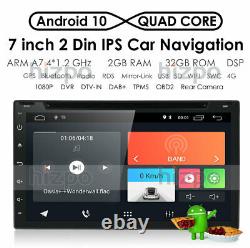 7'' Android 10 Wifi Double 2din Voiture Radio Stereo Gps Navi Lecteur CD DVD Swc Dsp
