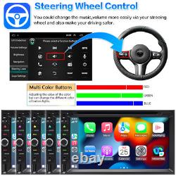 7 Autoradio CarPlay Android GPS DVD Stéréo Écran Tactile Double Din + Caméra