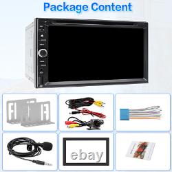 7 Autoradio CarPlay Android GPS DVD Stéréo Écran Tactile Double Din + Caméra