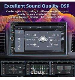 7 Autoradio Double Din Carplay Radio CD DVD FM Lecteur Bluetooth + Caméra de Recul