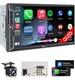 7 Autoradio Double Din Sans Fil Avec Apple Car Play Et Android Auto