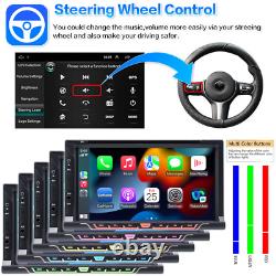 7 Autoradio stéréo de voiture à double DIN avec lecteur CD DVD Bluetooth et Apple CarPlay sans fil