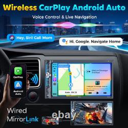 7 Autoradios Double Din sans Fil avec Écran Apple Carplay pour Audio de Voiture