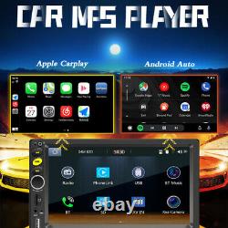 7 Carplay Double 2din Voiture Lecteur Mp5 Bluetooth Radio Touch Écran Sd/fm/usb/aux