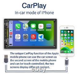 7 Carplay Double 2din Voiture Stereo Radio Bluetooth Multimedia Mp5 Lecteur Usb Aux