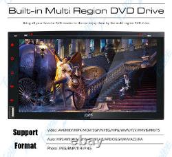 7 Double 2 Din Car Stereo Hd CD DVD Player Radio Bluetooth Fm Tv Backup Camera