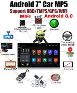 7 '' Double 2din Android 8.0 4g Wifi Radio Stéréo Voiture Gps Navi Lecteur Multimédia