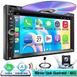 7 Double Autoradio 2Din Lecteur DVD Bluetooth Apple CarPlay GPS Auto + CAM