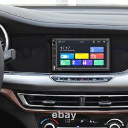 7 Double Voiture Din Stéréo Radio Carplay Écran Bluetooth Tactile Usb Aux Vidéo Rca