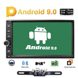 7 Gps Navi Android 9.0 4core Double 2din Car Auto Stéréo Wifi 4g Bt Radio + Cam