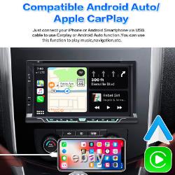 7 Poste de voiture stéréo Double Din Android/Apple CarPlay Radio tactile Lecteur DVD CD In Deck