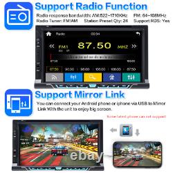 7 Poste de voiture stéréo Double Din Android/Apple CarPlay Radio tactile Lecteur DVD CD In Deck