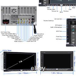 7 Poste de voiture stéréo Double Din Android/Apple CarPlay Radio tactile Lecteur DVD CD In Deck