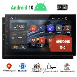 7 Smart Android 10 4g Wifi Double Din Voiture Radio Stereo Gps Bluetooth Fm 2+32 Go