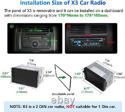 7 Stéréo de voiture Double Din sans fil Carplay sans fil Android Auto Audio de voiture Sauvegarde