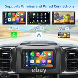 7 Stéréo de voiture Double Din sans fil Carplay sans fil Android Auto Audio de voiture Sauvegarde