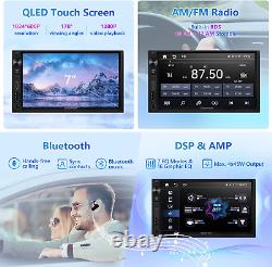7 Stéréo de voiture Double Din sans fil Carplay sans fil Android Auto Audio de voiture Sauvegarde