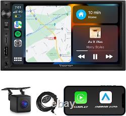 7 Stéréo de voiture Double Din sans fil Carplay sans fil Android Auto Audio de voiture Sauvegarde
