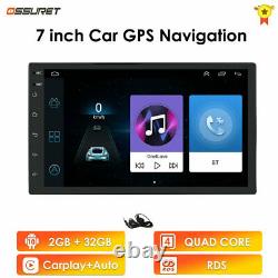 7 Voiture Radio Stereo Apple/android Carplay Écran Tactile Double 2din 2+32 Go Gps