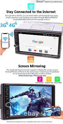 7hd Android 10 Double 2 Din Voiture Stereo Radio Gps Navi Wifi Bt Touch Player Fm