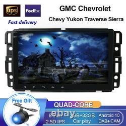 8 Voiture Stéréo Gps Navi Pour Gmc Chevrolet Chevy Yukon Traverse Sierra Android 10