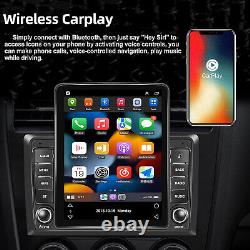 9.5 Android 12 Autoradio stéréo pour voiture 2DIN GPS Navi WIFI Carplay Écran vertical USB