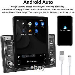 9.5 Android 12 Autoradio stéréo pour voiture 2DIN GPS Navi WIFI Carplay Écran vertical USB