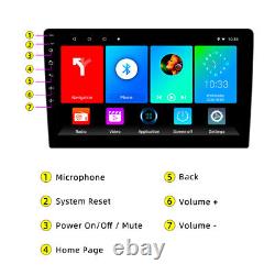 9 Android 11 Voiture Stereo Radio Carplay Gps Navi Wifi Double Écran Tactile 2din Fm