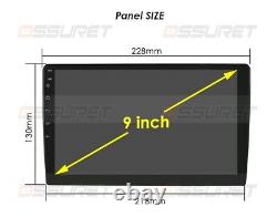 9 Autoradio Double Din Apple Carplay Android 12 GPS WiFi Écran Tactile