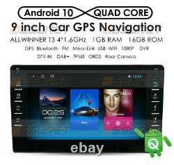 9 Pouces Android 10 Double 2 Din Voiture Radio Stéréo Quad Core Gps Navi Wifi+camera