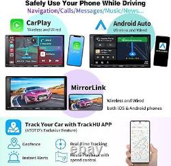 ATOTO 7 Dans Android Double Din Voiture Stéréo sans fil Android Auto Dash Cam GPS