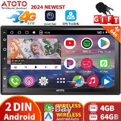 ATOTO A6PL 7 Stéréo de voiture Double Din 4G+64G 4G-SIM GPS suivi de navigation 2BT Radio