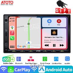 ATOTO F7XE Stéréo de voiture Double 2DIN 7 pouces Radio SXM Android Auto et CarPlay sans fil