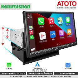 ATOTO Radio de voiture adaptative Double Single DIN 10 pouces avec CarPlay sans fil Android Auto