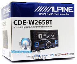 Alpine Cde-w265bt Au Double Tiret CD Mp3 Usb Ipod Voiture Radio Radio Bluetooth