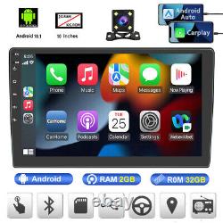 Android 10 Double Din 10.1 Voiture Stereo Apple Carplay Radio Gps Navi Wifi Fm Cam