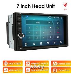 Android 10 Voiture Stereo Double Din 4gb+64gb 8core Gps Wifi 7 Head Unit Carplay