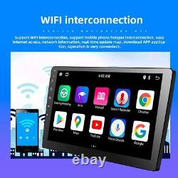 Android 12 Autoradio Double Din 10.1 pour Voiture avec Apple CarPlay, GPS, Navi, WiFi et FM