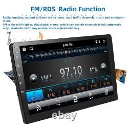 Android 12 Autoradio Double Din 10.1 pour Voiture avec Apple CarPlay, GPS, Navi, WiFi et FM