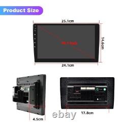Android 12 Autoradio Double Din 10.1 pour Voiture avec Apple CarPlay, GPS, Navi, WiFi et FM