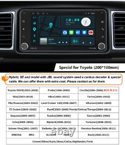 Android 13.0 GPS Double Din Autoradio stéréo Lecteur Carplay Bluetooth pour Toyota