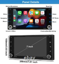 Android 13.0 GPS Double Din Autoradio stéréo Lecteur Carplay Bluetooth pour Toyota