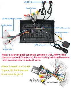 Android 13.0 GPS Double Din Autoradio stéréo Lecteur Carplay Bluetooth pour Toyota