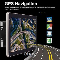 Android 13 Double 2 DIN Radio stéréo de voiture rotatif 10,1 pouces écran tactile GPS Wifi