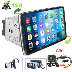 Android 13 Double 2 DIN Rotatif 10.1'' GPS Wifi BT FM Autoradio Stéréo de Voiture Carplay